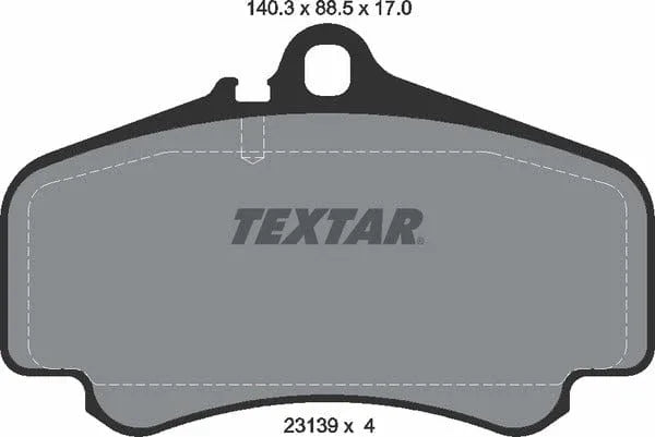 Textar Brake Pads Full Set Of 4 Front Without Counterweights 2313901 - image 5