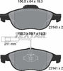 Textar Brake Pads Full Set Of 4 Front 2314002 thumbnail