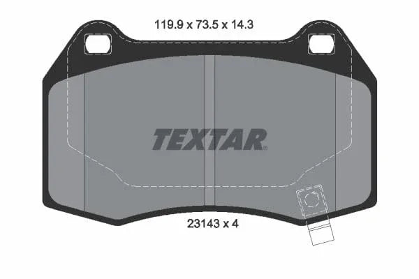 Textar Brake Pads Set Brake Pads Full Set Of 4 Rear 2314301 - image 4