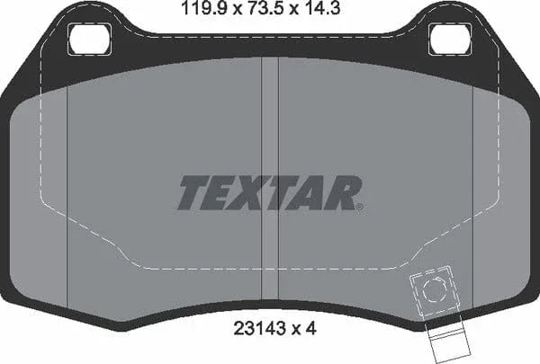 Textar Brake Pads Set Brake Pads Full Set Of 4 Rear 2314301 - image 5