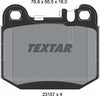 Textar Brake Pads Set Brake Pads Full Set Of 4 Rear 2315702 thumbnail