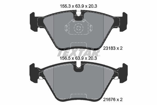 Textar Brake Pads Full Set Of 4 Front 2318302 - image 4