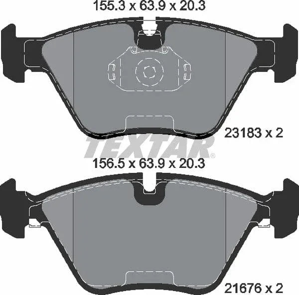 Textar Brake Pads Full Set Of 4 Front 2318302 - image 5