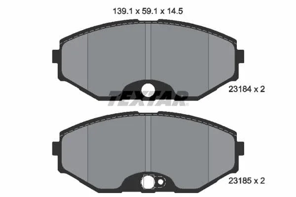 Textar Brake Pads Full Set Of 4 Front 2318401 - image 4