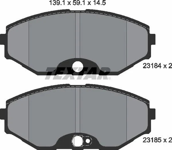 Textar Brake Pads Full Set Of 4 Front 2318401 - image 5