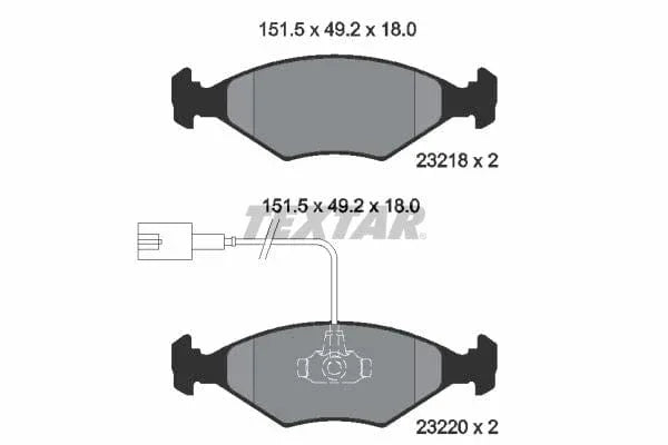 Textar Brake Pads Full Set Of 4 Front 2321801 - image 4
