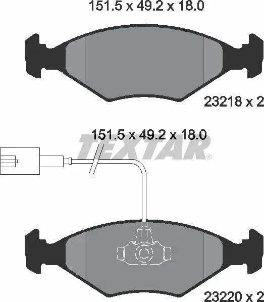 Textar Brake Pads Full Set Of 4 Front 2321801 - image 5