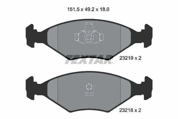 Textar Brake Pads Full Set Of 4 Front 2321901 - image 4