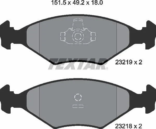 Textar Brake Pads Full Set Of 4 Front 2321901 - image 5