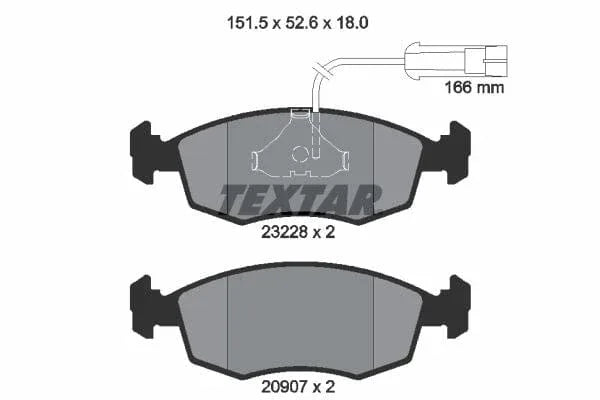Textar Brake Pads Full Set Of 4 Front 2322702 - image 4