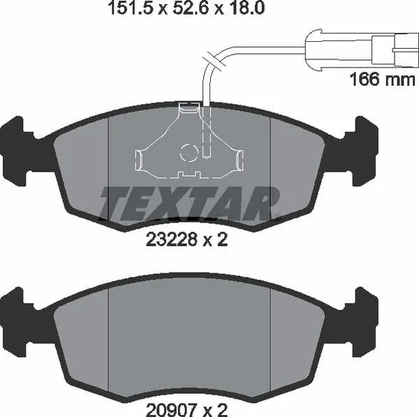 Textar Brake Pads Full Set Of 4 Front 2322702 - image 5