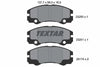 Textar Brake Pads Full Set Of 4 Front 2325001 thumbnail
