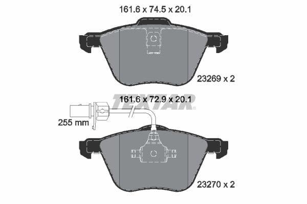 Textar Brake Pads Full Set Of 4 Front 2326903 - image 4