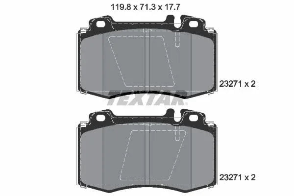 Textar Brake Pads Full Set Of 4 Front 2327102 - image 4