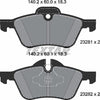 Textar Brake Pads Full Set Of 4 Front 2328101 thumbnail