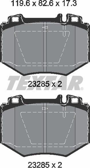 Textar Brake Pads Full Set Of 4 Front 2328501 - image 5