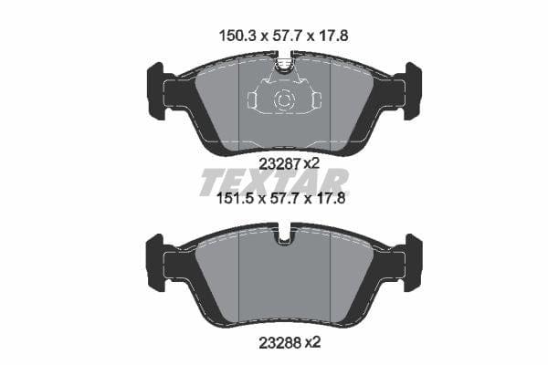 Textar Brake Pads Full Set Of 4 Front 2328702 - image 4