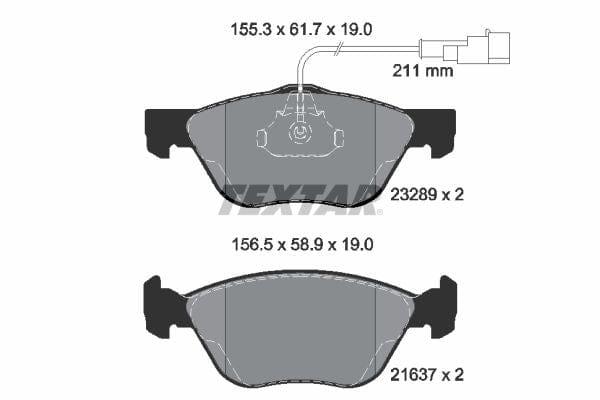 Textar Brake Pads Full Set Of 4 Front 2328902 - image 4