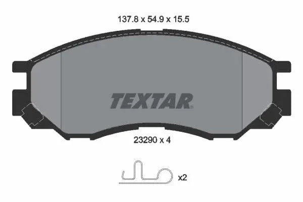 Textar Brake Pads Full Set Of 4 Front 2329002 - image 4