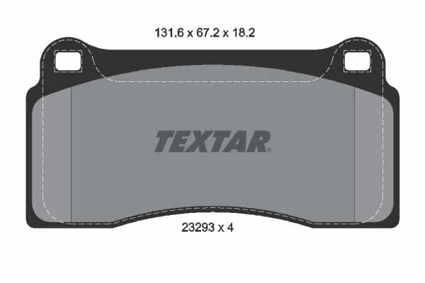 Textar Brake Pads Full Set Of 4 Front 2329301 - image 4