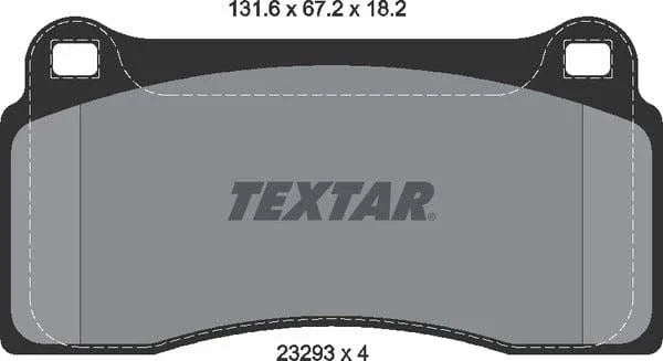Textar Brake Pads Full Set Of 4 Front 2329301 - image 5