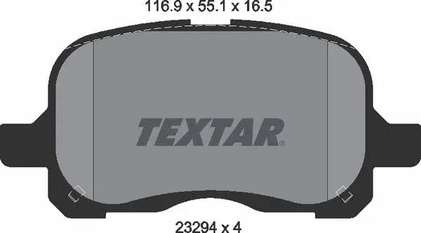 Textar Brake Pads Full Set Of 4 Front 2329402 - image 5