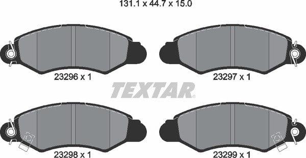 Textar Brake Pads Full Set Of 4 Front 2329601 - image 5