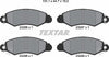 Textar Brake Pads Full Set Of 4 Front 2329601 thumbnail