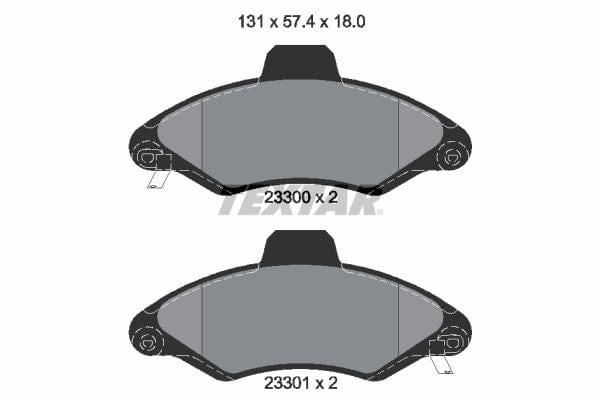 Textar Brake Pads Full Set Of 4 Front 2330002 - image 4