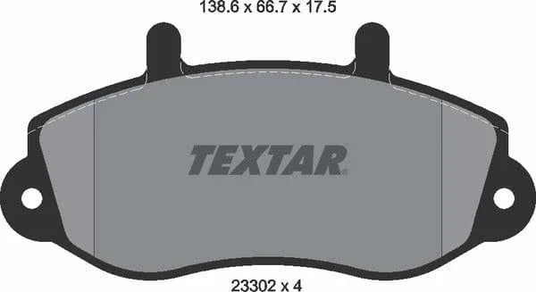Textar Brake Pads Full Set Of 4 Front 2330201 - image 5