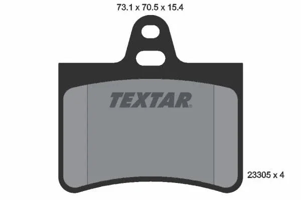 Textar Brake Pads Set Brake Pads Full Set Of 4 Rear 2330501 - image 4