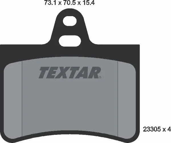 Textar Brake Pads Set Brake Pads Full Set Of 4 Rear 2330501 - image 5