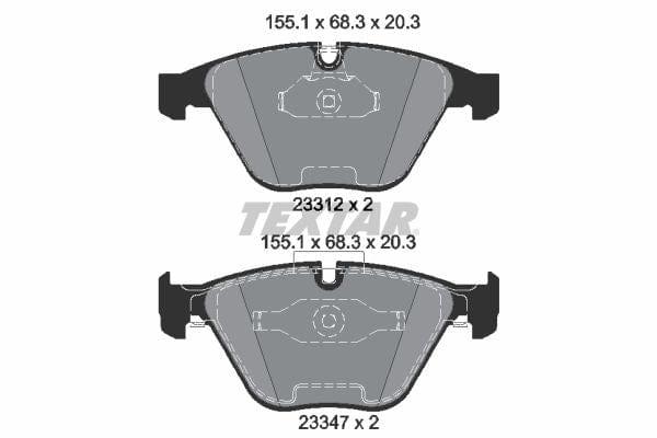 Textar Brake Pads Full Set Of 4 Front 2331207 - image 4