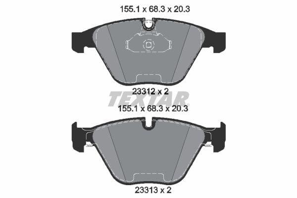 Textar Brake Pads Full Set Of 4 Front 2331211 - image 4