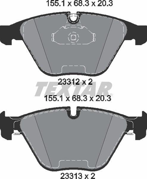 Textar Brake Pads Full Set Of 4 Front 2331211 - image 5