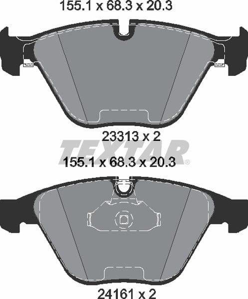 Textar Brake Pads Full Set Of 4 Front 2331303 - image 5