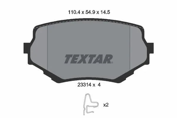 Textar Brake Pads Full Set Of 4 Front 2331401 - image 4