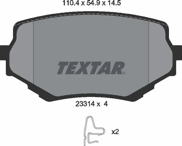 Textar Brake Pads Full Set Of 4 Front 2331401 - image 5