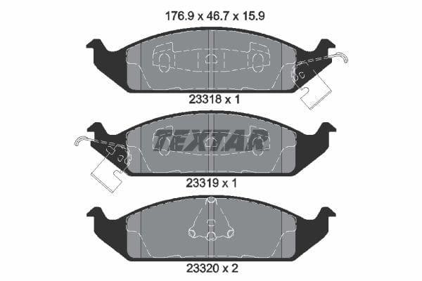 Textar Brake Pads Full Set Of 4 Front 2331801 - image 4