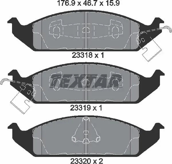 Textar Brake Pads Full Set Of 4 Front 2331801 - image 5