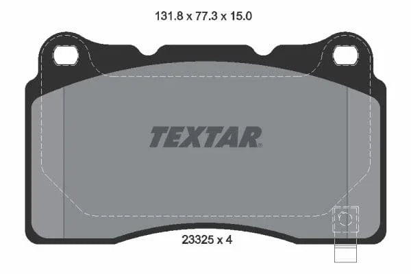 Textar Brake Pads Full Set Of 4 Front Rear 2332501 - image 4