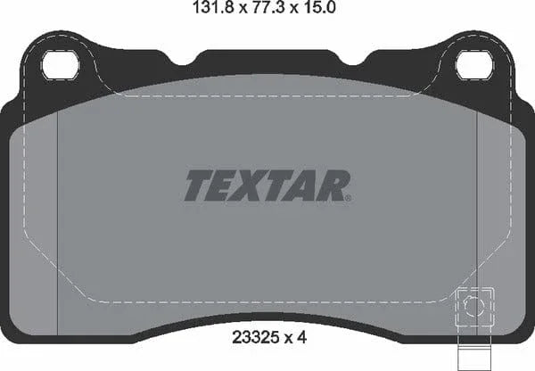 Textar Brake Pads Full Set Of 4 Front Rear 2332501 - image 5