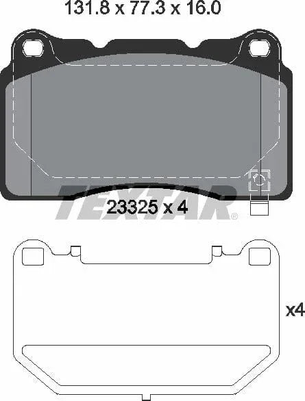 Textar Brake Pads Full Set Of 4 Front 2332502 - image 5