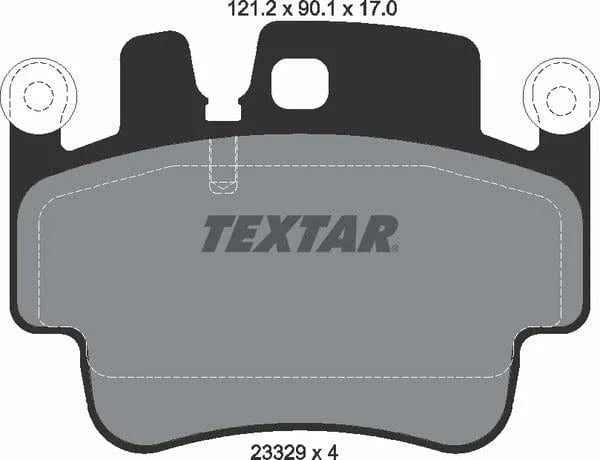 Textar Brake Pads Full Set Of 4 Front Rear 2332902 - image 5