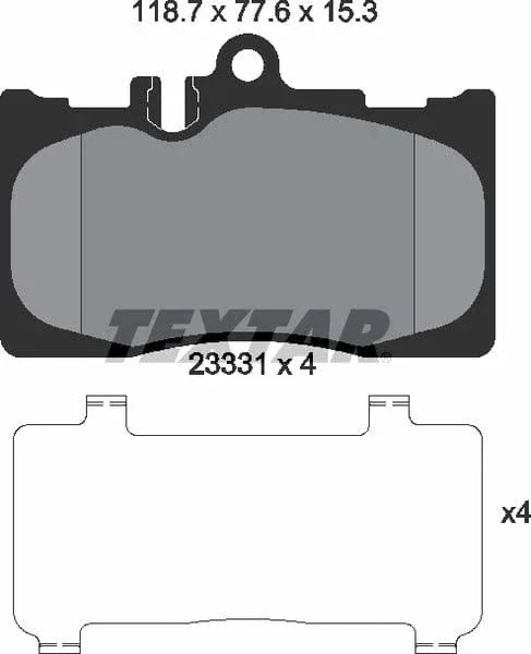 Textar Brake Pads Full Set Of 4 Front 2333102 - image 5
