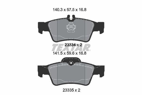 Textar Brake Pads Set Brake Pads Full Set Of 4 Rear 2333403 - image 4