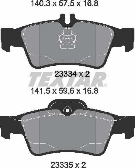 Textar Brake Pads Set Brake Pads Full Set Of 4 Rear 2333403 - image 5