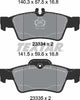 Textar Brake Pads Set Brake Pads Full Set Of 4 Rear 2333403 thumbnail