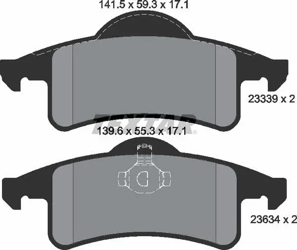 Textar Brake Pads Set Brake Pads Full Set Of 4 Rear 2333901 - image 5