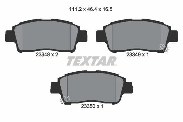 Textar Brake Pads Full Set Of 4 Front 2334803 - image 4